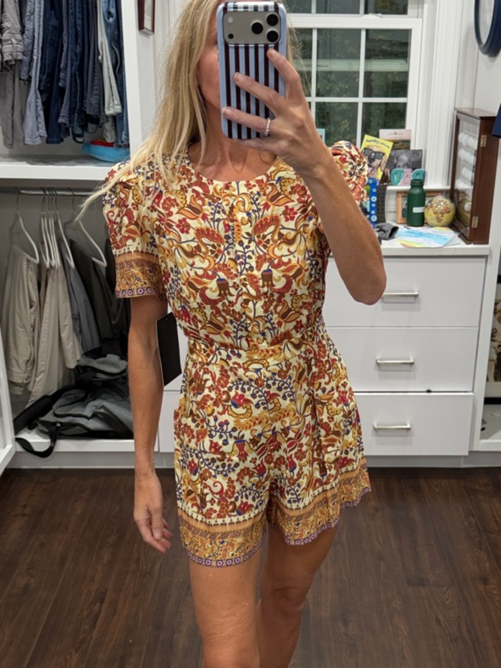 Tuckernuck Yellow Floral Short Sleeve Printed Romper